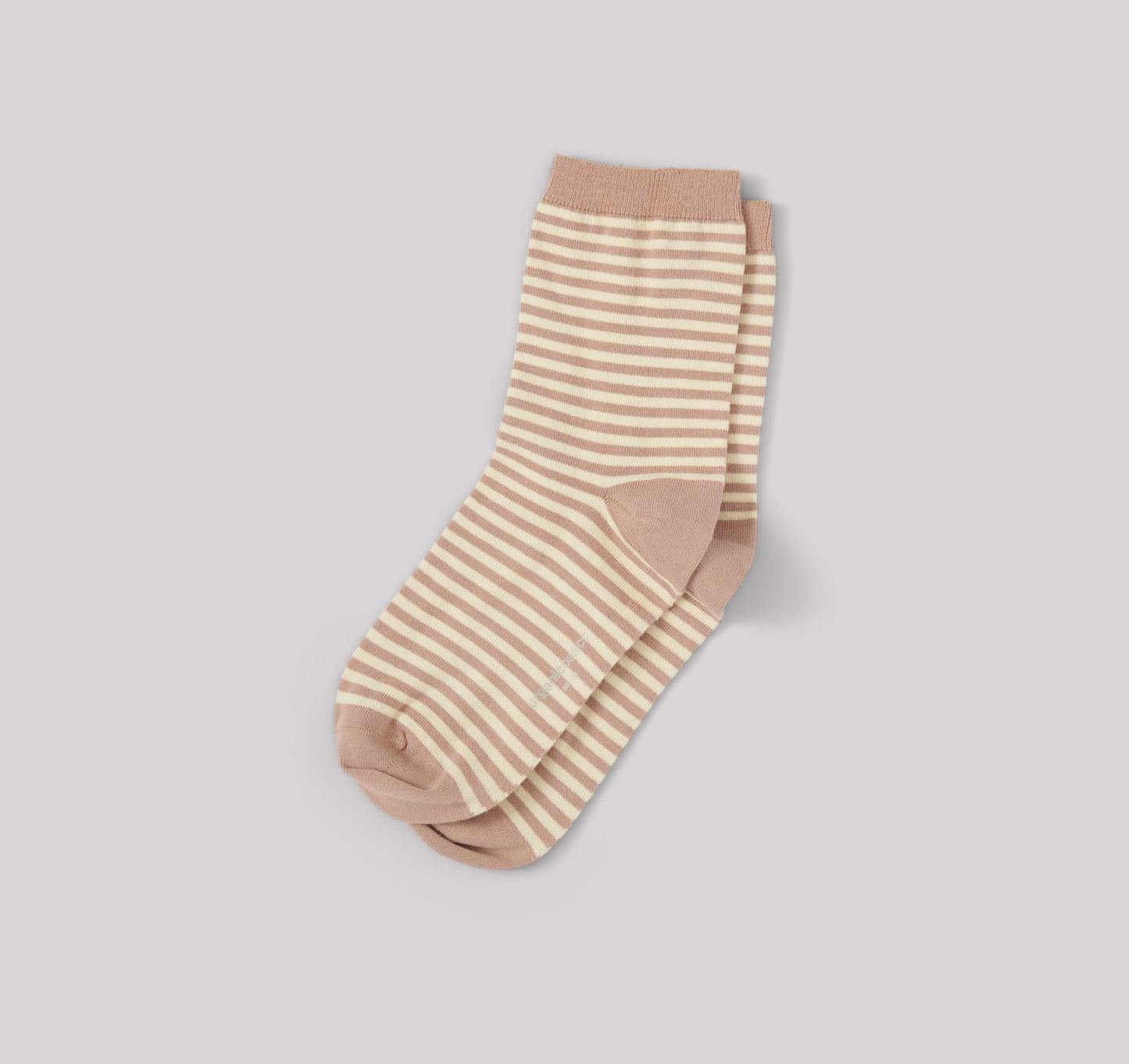 Organic Cotton Women's Color Striped Socks - Dusty Rose
